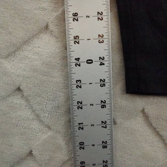 Quince Linen Pull On Pants Womens Medium Black Pull On Stretch Straight Leg - Picture 8 of 11